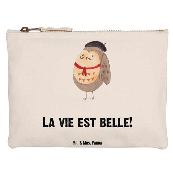 Mr. & Mrs. Panda Kosmetiktasche Eule Frankreich Grösse XL Grosse - Geschenk, Das Leben Ist schön, La