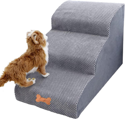 Bounabay® 3 Stufen Haustiertreppe, hundetreppe Bett für kleine Hunde, hunderampe Sofa boxspringbett,