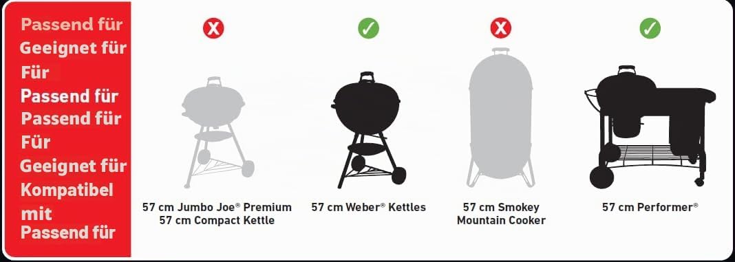 Weber Plancha Vollformat für 57 cm Holzkohlegrills - grosse Gusseisenfläche für Braten, Gemüse und F