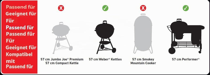 Weber Plancha Vollformat für 57 cm Holzkohlegrills - grosse Gusseisenfläche für Braten, Gemüse und F