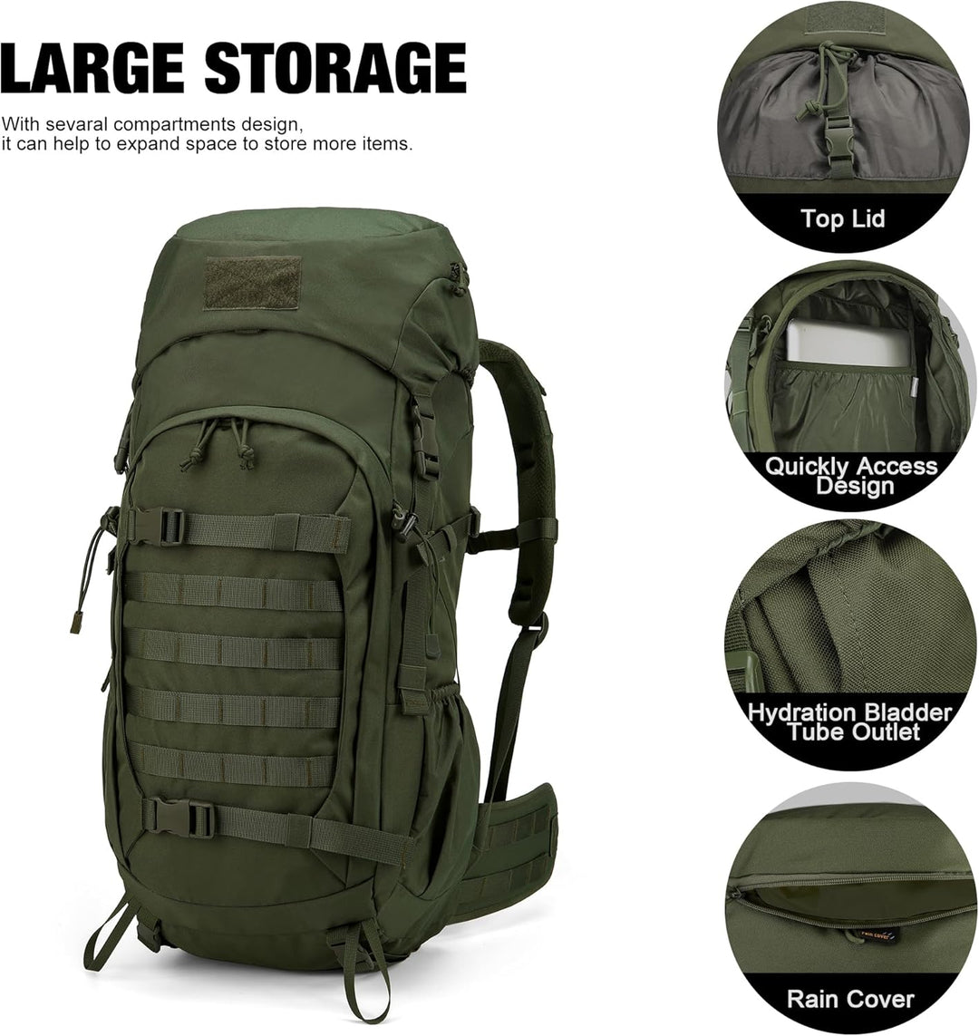 Mardingtop 50/60 Liter Erwachsene Taktischer Trekkingrucksacke Rucksack Outdoor Wanderrucksäcke 50l