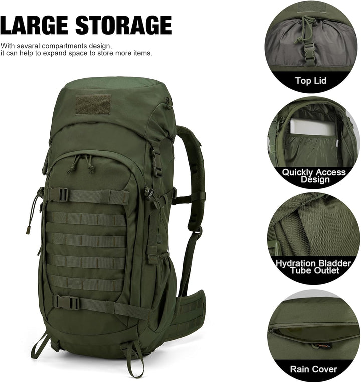 Mardingtop 50/60 Liter Erwachsene Taktischer Trekkingrucksacke Rucksack Outdoor Wanderrucksäcke 50l