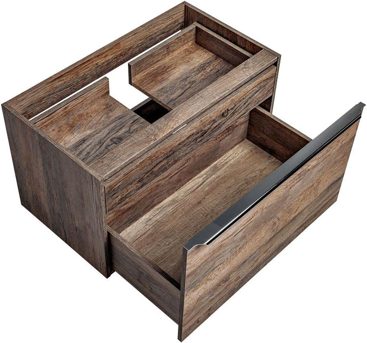 Lomadox Badezimmer Waschtischunterschrank 80cm in Vintage Oak Nb., 2 Softclose-Auszüge, B/H/T ca. 80