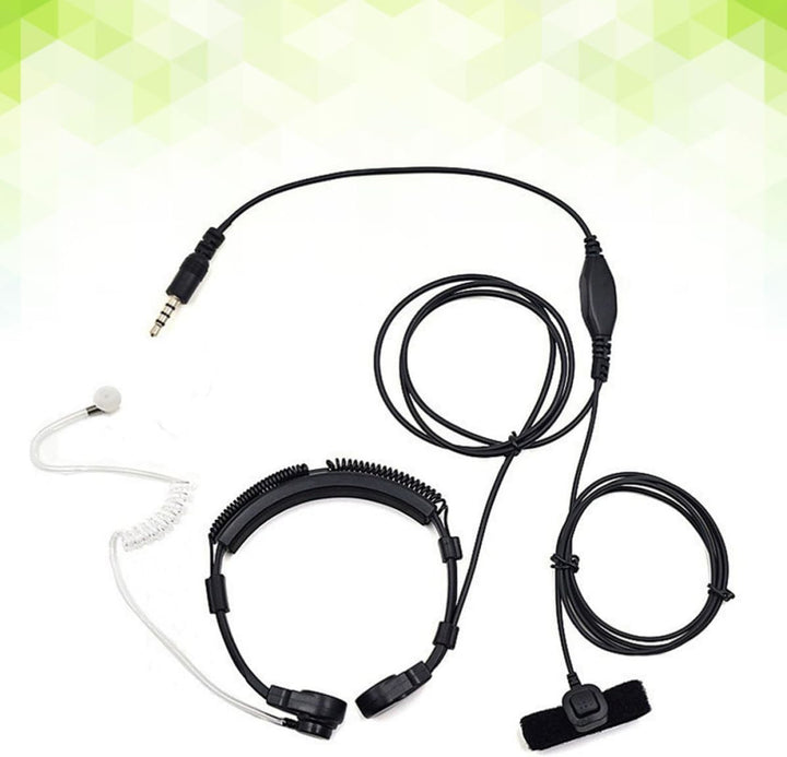 Kisangel 3,5 mm Klinkenstecker Kopfhörer mit Luftkanal Vibrationsmikrofon Kehlkopfgeräuschdämpfung S