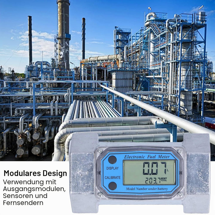 2-Zoll-Turbinen-Durchflussmesser, 35 Bis 200 l/Min. Elektronischer Digitaler Durchflussmesser für Kr
