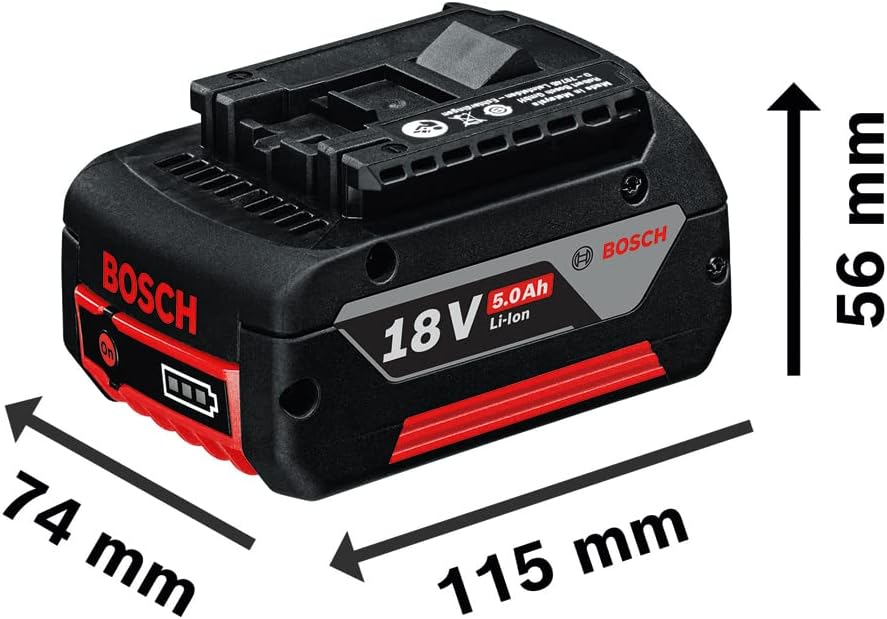 Bosch Professional 18V System Akku Starter-Set (2x GBA 18V 5.0Ah Akku + Schnellladegerät GAL 1880 CV