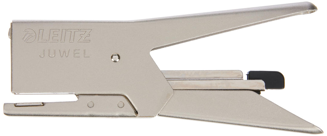 Leitz Juwel 2000 Heftzange, Für 12 Blatt, Ergonomisches Design aus Metall, Hinterlademechanik, Für J