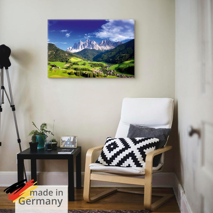 ARTland Leinwandbilder Wandbild Bild auf Leinwand 60x40 cm Wanddeko Alpenbilder Landschaft Berge Süd