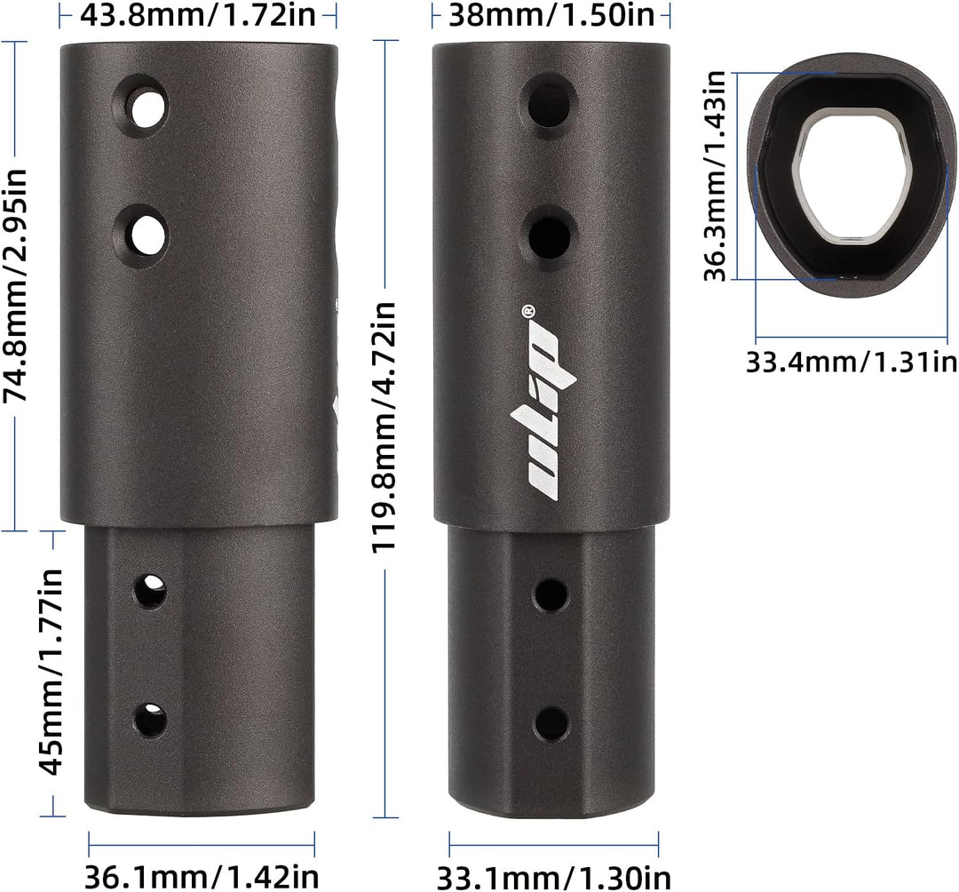 ulip Verlängerungsrohr für Frontpfosten für Elektroroller Verstellbarer Schaft um die Höhe zu erhöhe
