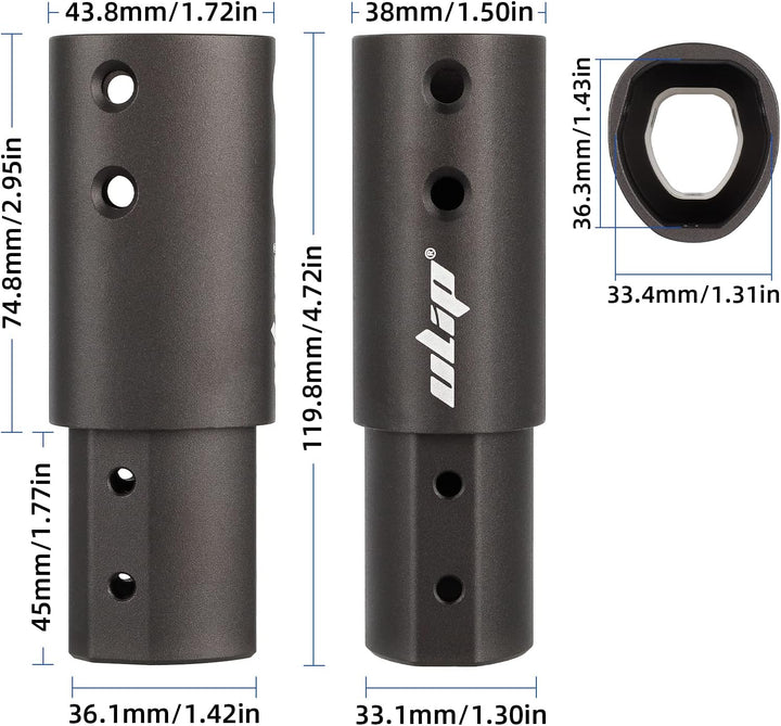 ulip Verlängerungsrohr für Frontpfosten für Elektroroller Verstellbarer Schaft um die Höhe zu erhöhe