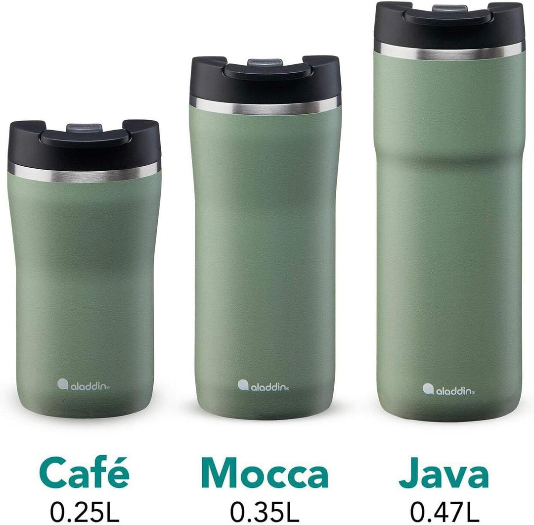 Aladdin Barista Mocca Thermavac Leak-Lock Edelstahl Thermobecher 0.35L Sage Green - Auslaufsicherer