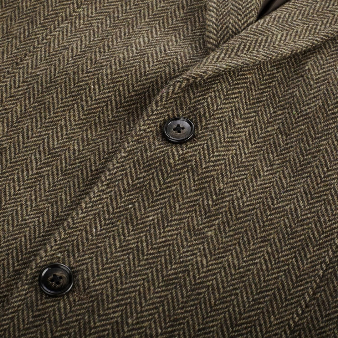 PaulJones Sakko Herren Vintage Wollmischung Blazer mit Reverskragen Tweed Sakko 2 Knöpfe Regular fit