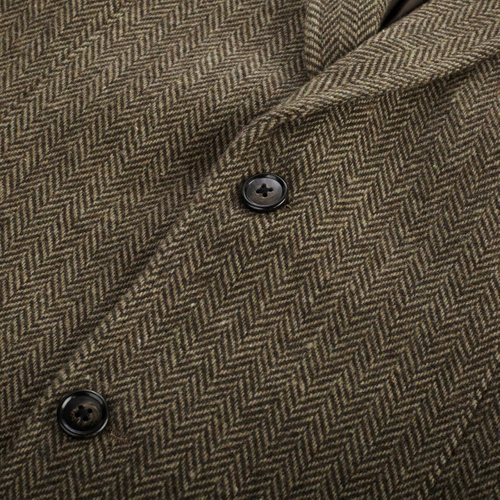 PaulJones Sakko Herren Vintage Wollmischung Blazer mit Reverskragen Tweed Sakko 2 Knöpfe Regular fit