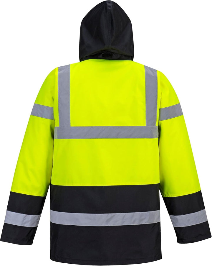 Portwest Warnschutz Kontrast Traffic-Jacke, Grösse: M, Farbe: Gelb, S466YERM Gelb M, Gelb M
