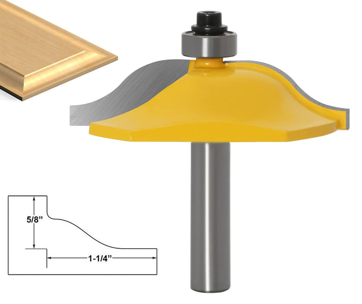 APLUS 3-teilig Oberfräser Set, Ogee Rail & Ogee Raised Panel [1/2 Schaft], Holzfräser Holzbearbeitun
