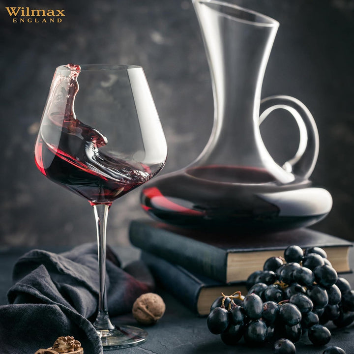Wilmax Rotwein-Dekanter | 1200 ml | Wein-Karaffe aus Glas | Wein-dekantierer | Weinkaraffe | Dekanti