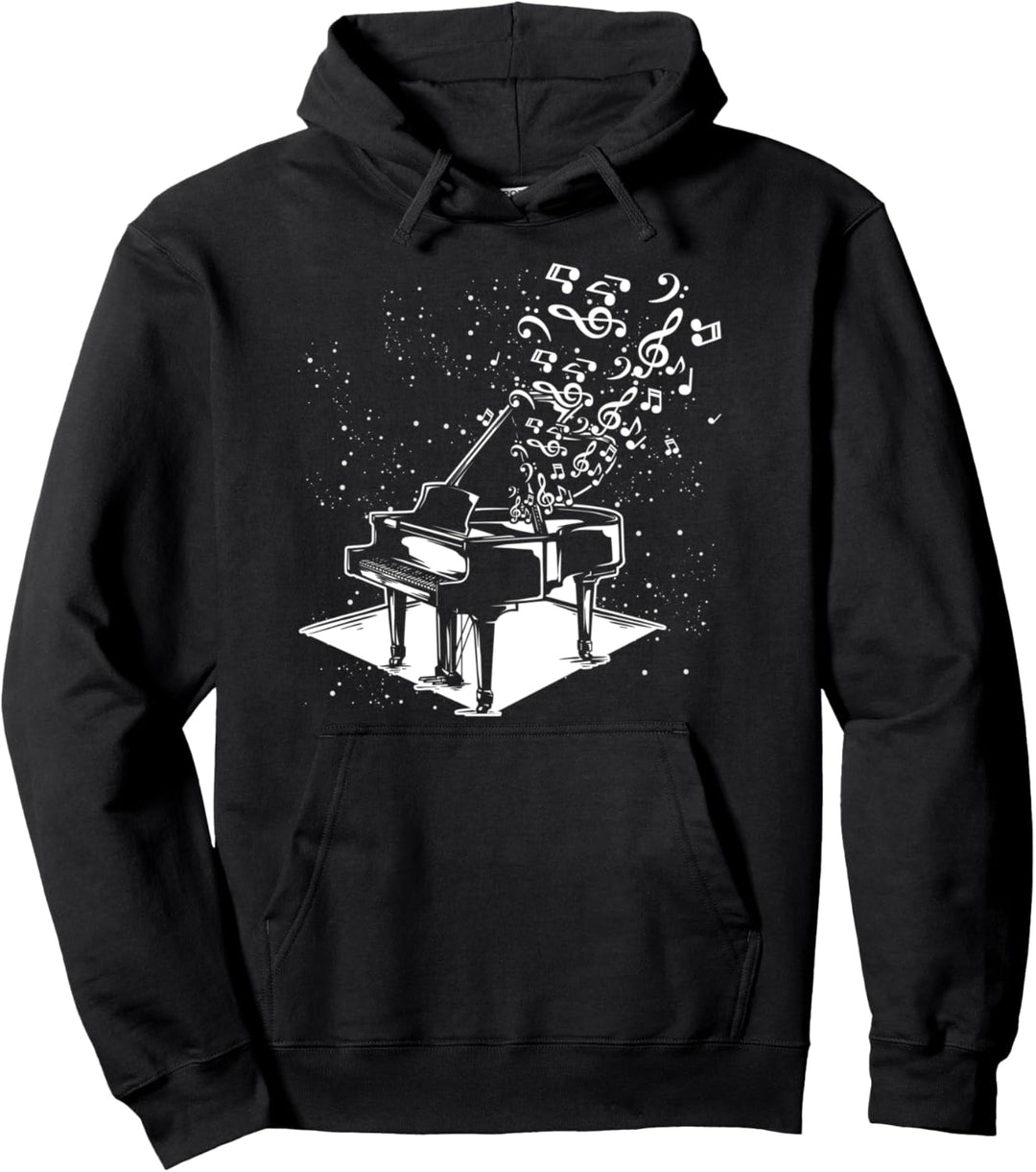 Musiknoten Piano Flügel Geschenk Klavier Pullover Hoodie