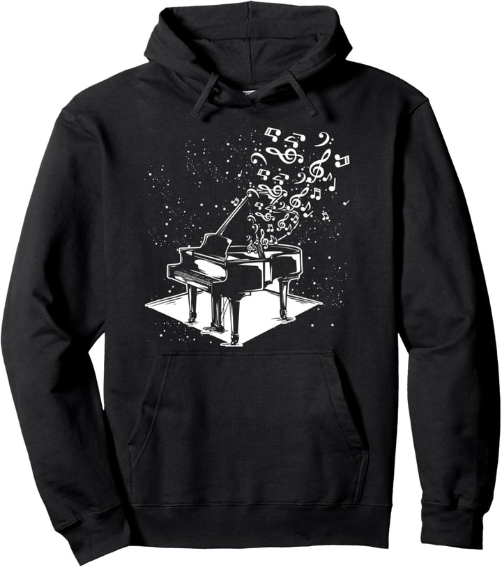 Musiknoten Piano Flügel Geschenk Klavier Pullover Hoodie