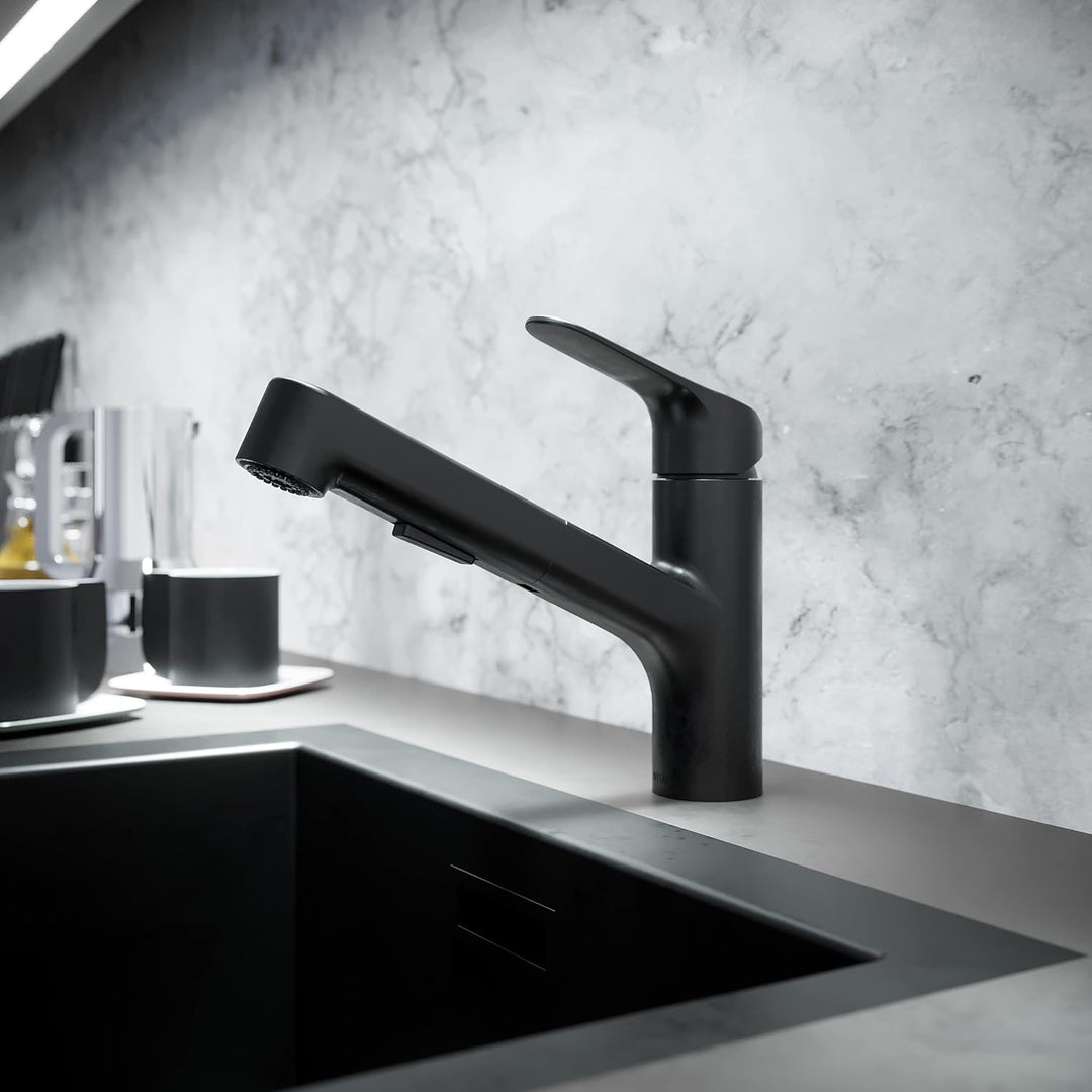 Lenz KOA Küchenarmatur mit Handbrause schwarz 46040851