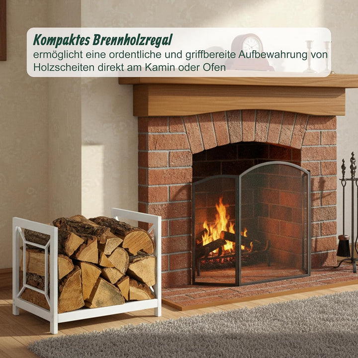 Relaxdays Kaminholzregal, Metall, modern, HBT: 36x43x35,5 cm, Brennholzregal für Feuerholz, Stapelho