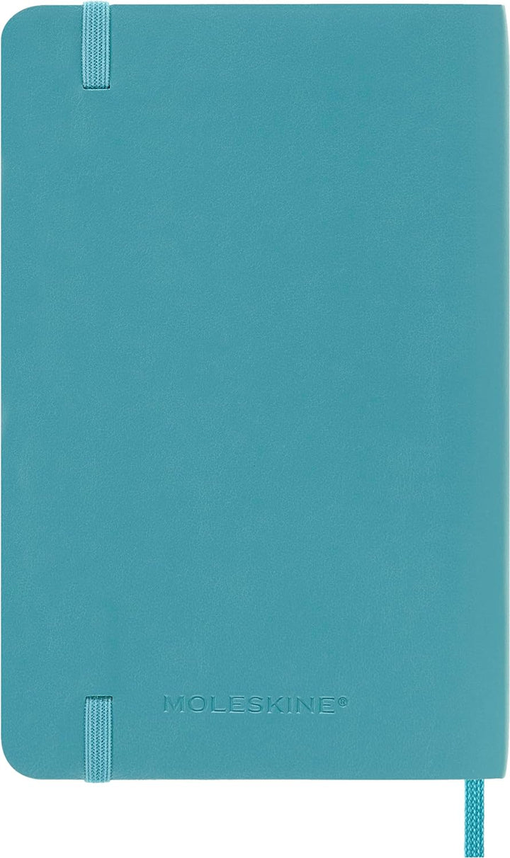 Moleskine Classic Plain Paper Notebook - Soft Cover and Elastic Closure Journal - Color Reef Blue -