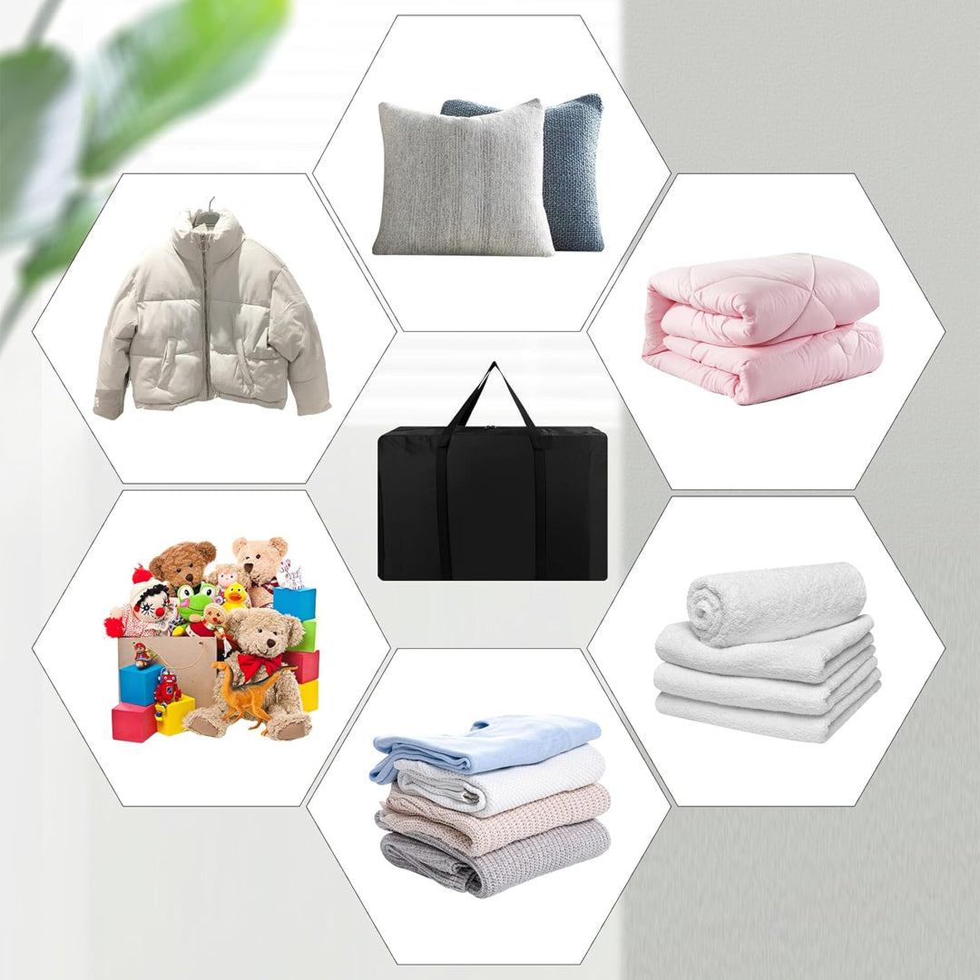Cozary 150L Aufbewahrungstasche Gross, 600D Oxford Heavy-Duty Umzugstaschen mit Handgriff, Wasserdic