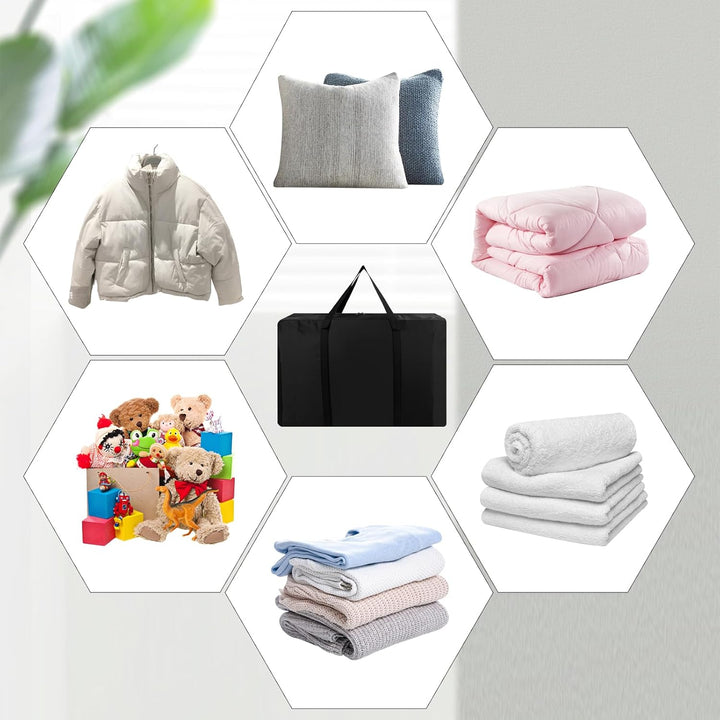 Cozary 150L Aufbewahrungstasche Gross, 600D Oxford Heavy-Duty Umzugstaschen mit Handgriff, Wasserdic