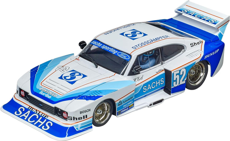 Carrera Digital 124 I Ford Capri Zakspeed Turbo Sachs Sporting No.52 I Auto für Rennbahn | Rennbahne