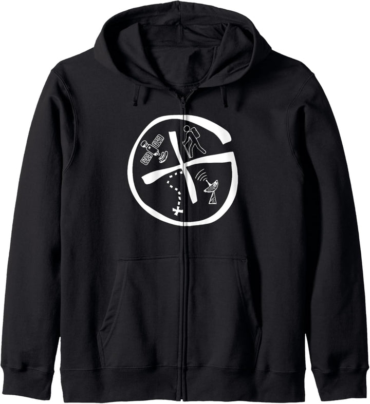 Geocacher Hiking And Outdoors Geocaching Symbol Kapuzenjacke