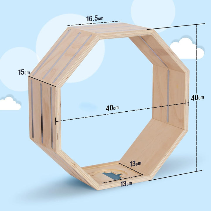Todeco Tonie-Regal für Toniebox Hörfiguren, Magnetische Aufbewahrung für 60-70 Tonie, Wandregal und