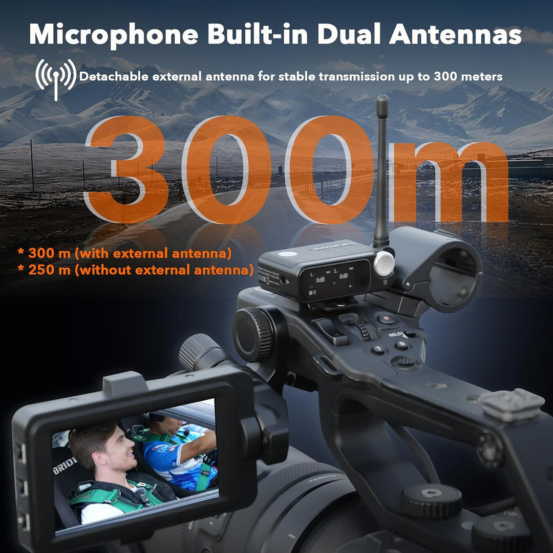 Saramonic Ultra Kabellos Lavalier Mikrofon, 32-Bit Float-Aufnahme, Timecode-Synchronisation, IPX5 wa