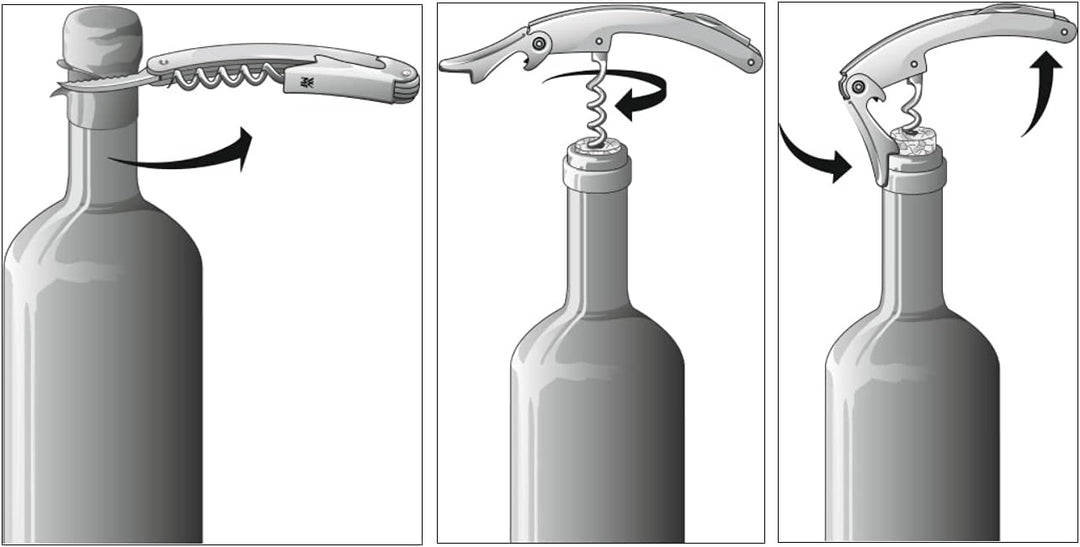WMF Clever&More Kellnermesser 10 cm, Cromargan Edelstahl mattiert, Kellnerbesteck mit Flaschenöffner