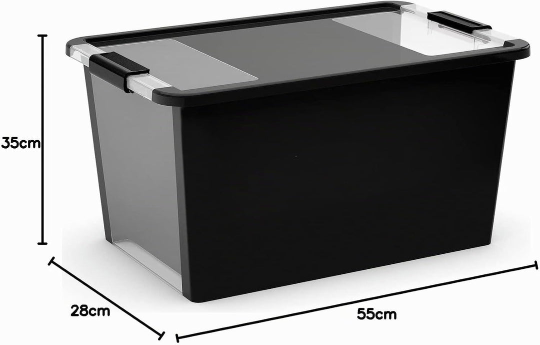 PROREGAL SuperSparSet 2x Mehrzweck Aufbewahrungsbehälter STORAGE mit Deckel | HxBxT 28x55x35cm | 40