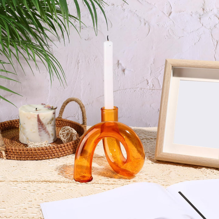 Klare Glasvase Unregelmässige Verzerrung Blumenvase Kreative Vase für Blumen Modernes Dekoratives Äs