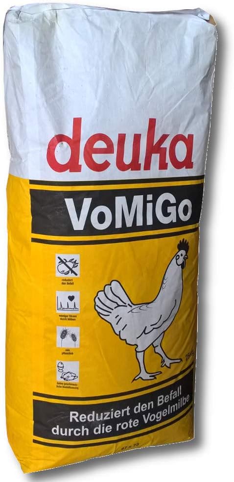 deuka VoMiGo LAF 25 kg | Legehennen-Alleinfutter Mehl | Bekämpfung der Roten Vogelmilbe | Alleinfutt