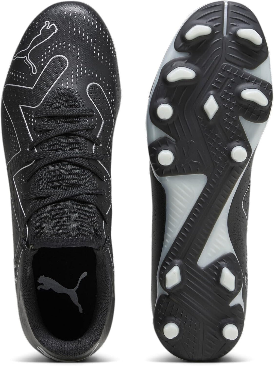 PUMA Herren Future Play Fg/Ag Fussballschuh 42.5 EU Puma Black Puma Silver, 42.5 EU Puma Black Puma