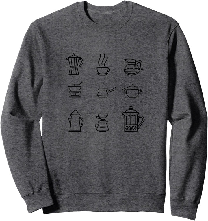 Retro-Kaffeesammlung, Ich liebe Kaffee, Koffein Sweatshirt