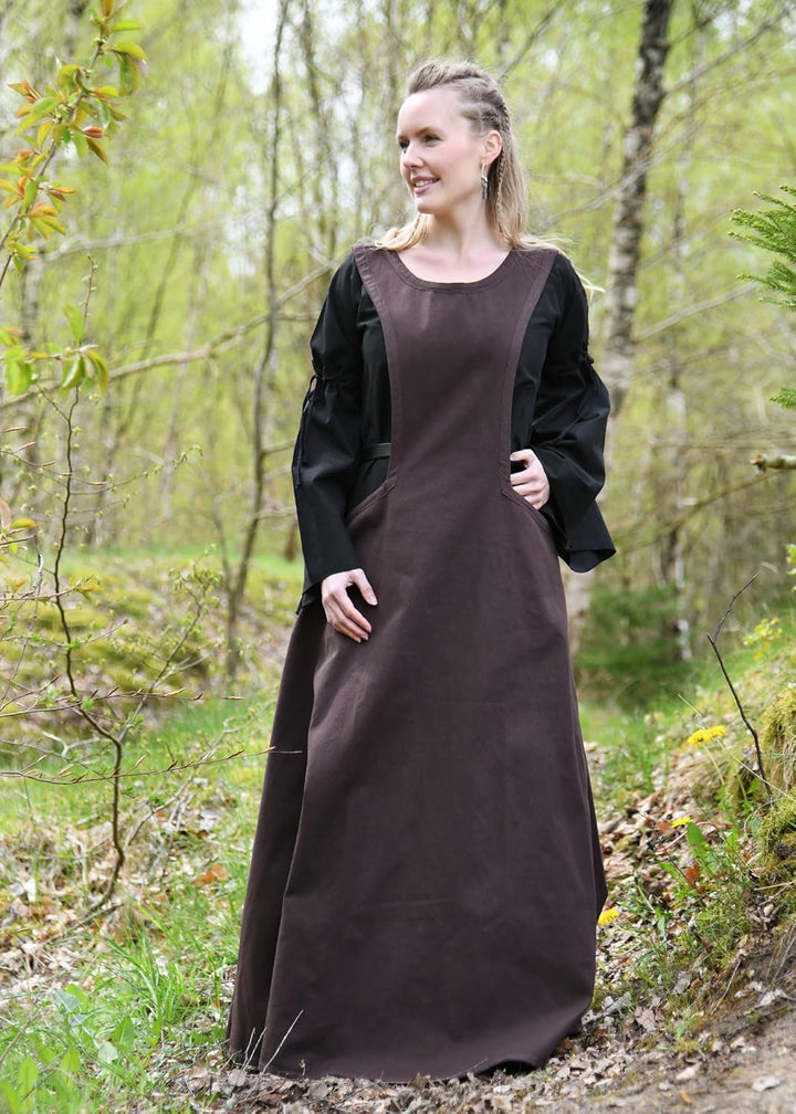 Mittelalter Überkleid Surcot Andra für Damen aus Canvas | Segeltuch Baumwolle Wikinger Obergewand bo