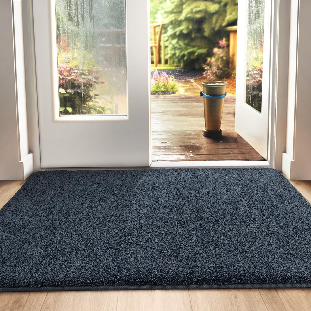 DEXI Fussmatte Innen 50 x 80 cm, rutschfeste Schmutzfangmatte, Maschinenwaschbare Fussmatte, Saugsta