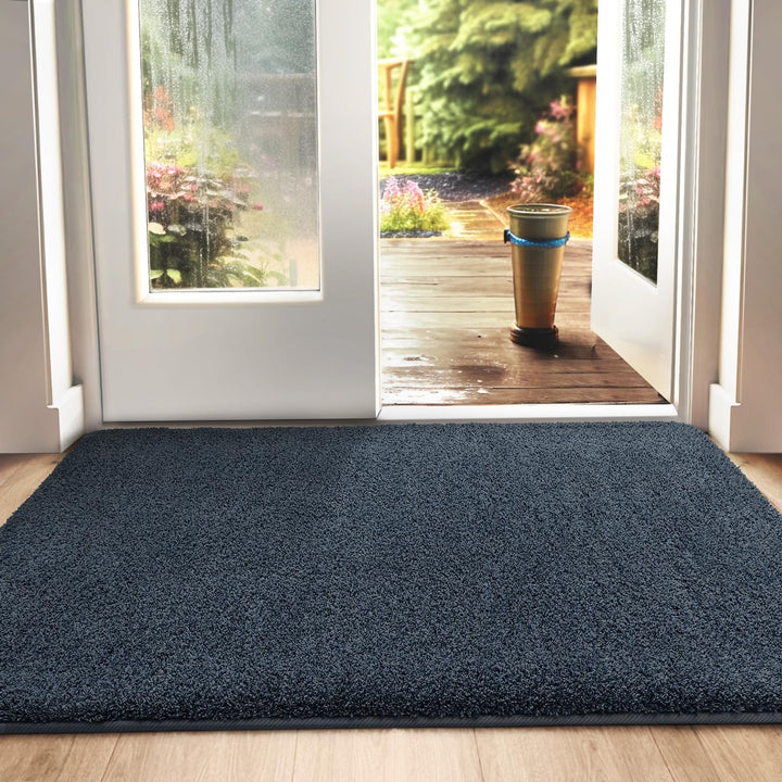 DEXI Fussmatte Innen 50 x 80 cm, rutschfeste Schmutzfangmatte, Maschinenwaschbare Fussmatte, Saugsta