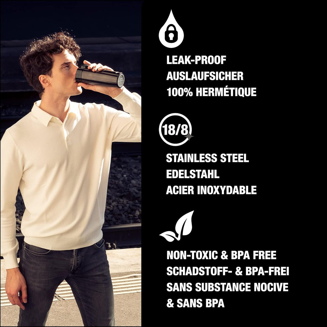 SIGG Miracle Thermobecher 0.47 L, schadstofffreier und isolierter Kaffeebecher, auslaufsicherer Coff