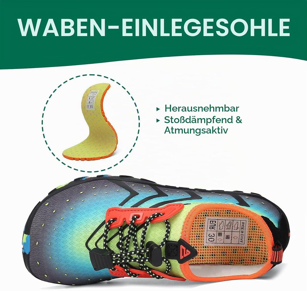 SAGUARO Kinder Badeschuhe rutschfeste Schnell Trocknend Aquaschuhe Gr.24-36 25 EU St 1 Blau A, 25 EU