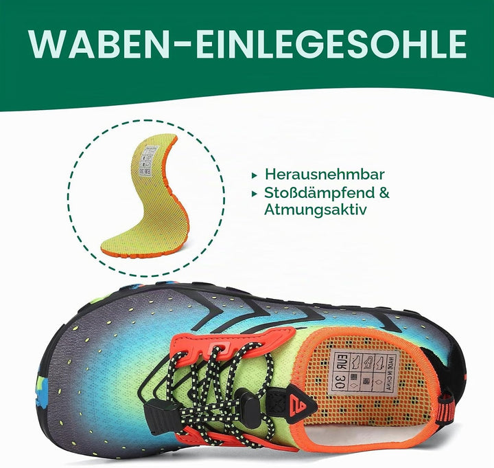 SAGUARO Kinder Badeschuhe rutschfeste Schnell Trocknend Aquaschuhe Gr.24-36 25 EU St 1 Blau A, 25 EU