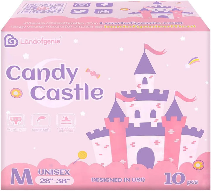 Landofgenie Erwachsene Windeln Rosa gedruckte Windel Unterwäsche Grosse Erwachsene Baby Nachtwindeln