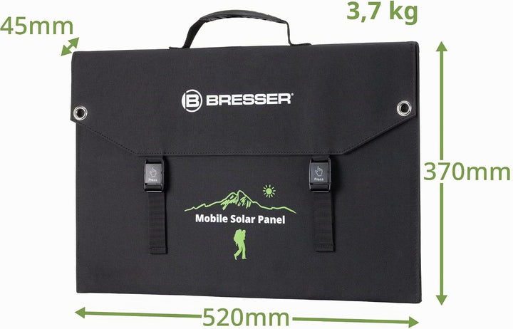 Bresser Solar Ladegerät 90W mit 1x DC- und 3x USB-A-Anschlüssen inkl. USB-A-Buchse mit QC3.0 zur Sch