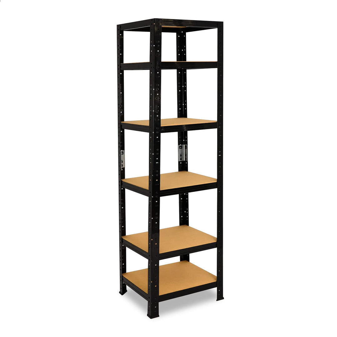 shelfplaza® 200x50x50cm BLACK Schwerlastregal schwarz/Metallregal schwarz 6 Böden à 145kg Tragkraft/
