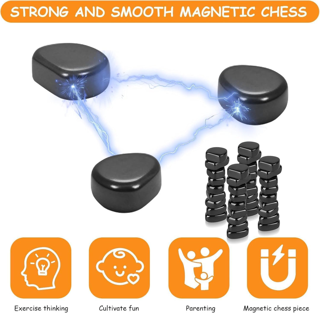Magnetspiel, 40 Stück Magnet Spiel, Magnetisches Schachspiel,Magnet Schach, Schachspiel Magnetisch,