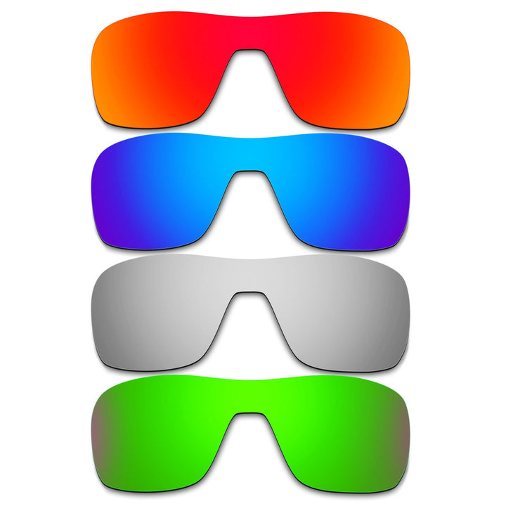 HKUCO Mens Replacement Lenses For Oakley Turbine Rotor Sunglasses Red/Blue/Titanium/Emerald Green, R