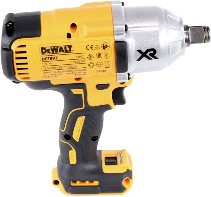 Dewalt 18V XR Akku-Schlagschrauber DCF897NT (bürstenlos, 3/4", 950 Nm, Vollmetallgetriebe- und Schla