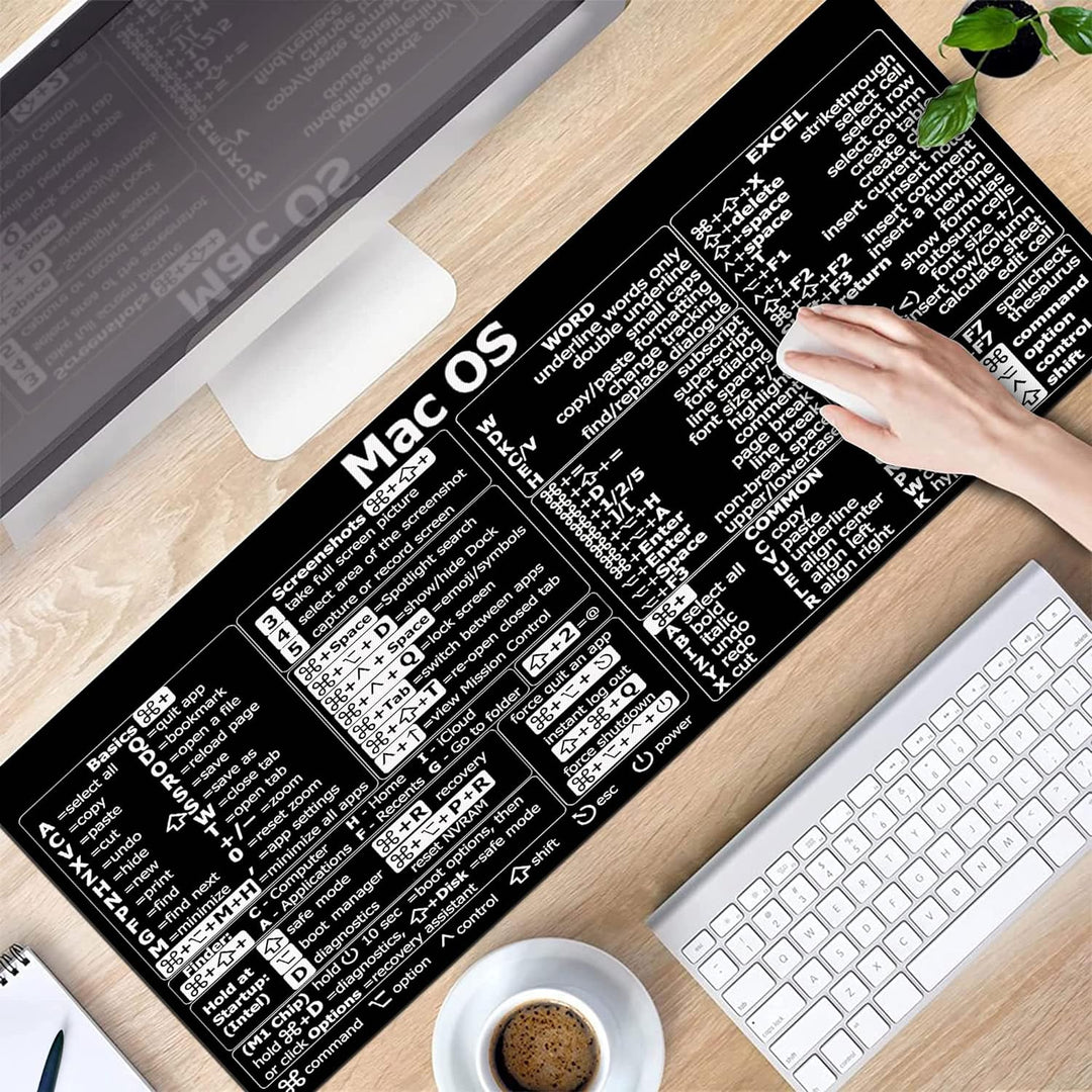 DESIGNFULLPRINT Mac OS Shortcuts, Excel Shortcuts Spickzettel, Mac OS (M1 + Intel) + Word/Excel (für
